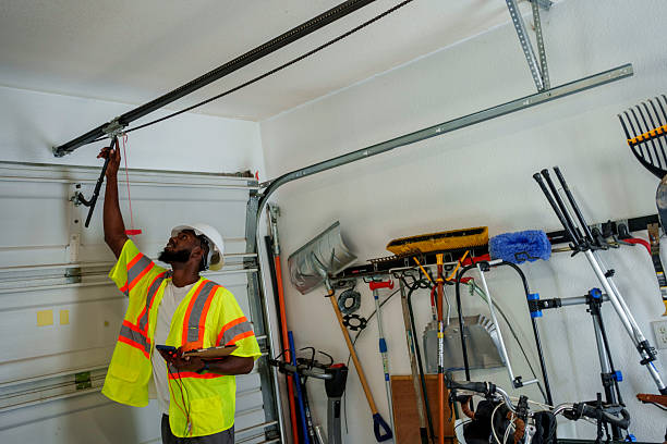 Professional Garage Door Panel Replacement technician working in Dooms, VA
